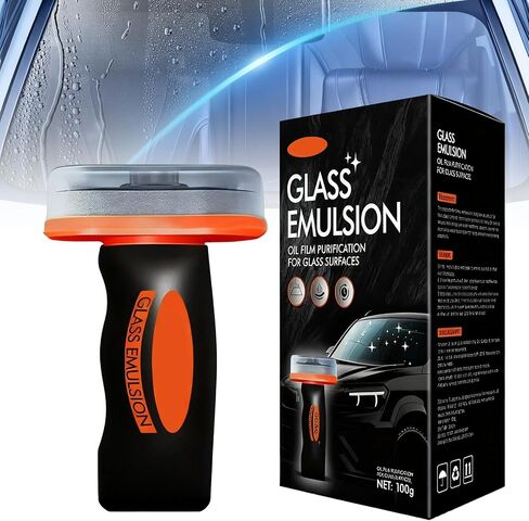 Glass Oil Film Remover for Car, Automotive Glass Cleaner with Cleaning Board,Removes Oil Film & Smudges, Improve Windshield Clarity for Safe Driving(1pcs) in Saudi Arabia