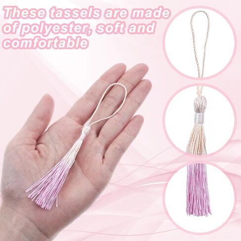 30PCS Mini Tassels,Silky Soft Bookmark Tassels Bulk, with Rope Loop,Small Tassel for Craft, for Jewelry Making, Bookmarks, DIY Crafts, Keychains, 10 Colors in Saudi Arabia