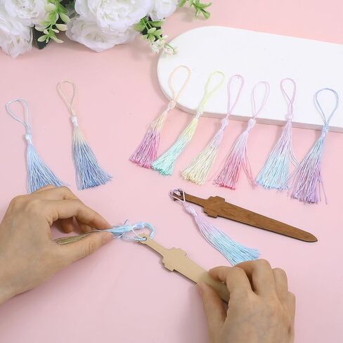 30PCS Mini Tassels,Silky Soft Bookmark Tassels Bulk, with Rope Loop,Small Tassel for Craft, for Jewelry Making, Bookmarks, DIY Crafts, Keychains, 10 Colors in Saudi Arabia