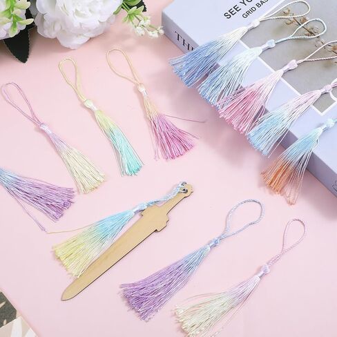30PCS Mini Tassels,Silky Soft Bookmark Tassels Bulk, with Rope Loop,Small Tassel for Craft, for Jewelry Making, Bookmarks, DIY Crafts, Keychains, 10 Colors in Saudi Arabia