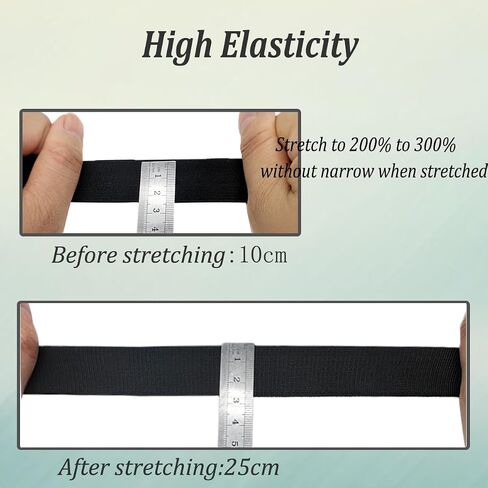 شريط مطاطي للخياطة 2 بوصة × 3 ياردة مرونة شديدة التمدد Elastico para Costura لأحزمة الخصر وملابس السراويل وتوسيع السراويل شريط مطاطي in Kuwait