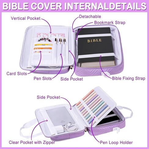 TuErcao Christian Gifts for Women, Bible Bag with Christian Bookmarks, Bible Verse Bracelets, Prayer Scented Candle and Study Supplies Kit with 75 BibleTabs, 12 Highlighters Spiritual Gifts for Mom in Saudi Arabia