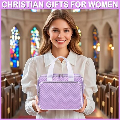 TuErcao Christian Gifts for Women, Bible Bag with Christian Bookmarks, Bible Verse Bracelets, Prayer Scented Candle and Study Supplies Kit with 75 BibleTabs, 12 Highlighters Spiritual Gifts for Mom in Saudi Arabia