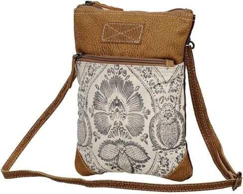 Myra Bag womens Saplings Upcycled Canvas & Leather Shoulder Bag S-1469 in Saudi Arabia