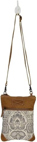 Myra Bag womens Saplings Upcycled Canvas & Leather Shoulder Bag S-1469 in Saudi Arabia