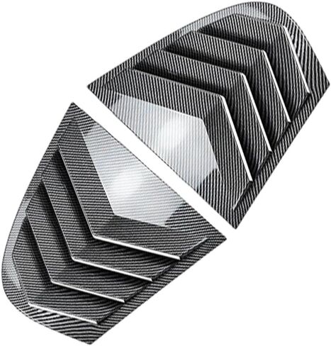 Riloer Rear Window Louver Shutter, Car Rear Louver Covers Compatible with BMW 5 Series E60 E61 2004-2010 (After June 2004), Carbon Fiber Look Finish, 2 pcs in Saudi Arabia