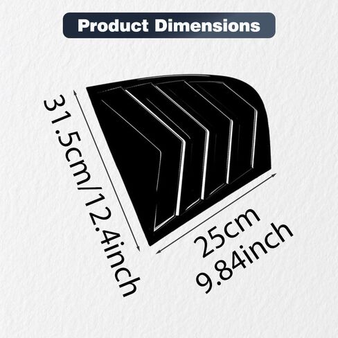 Riloer Rear Window Louver Shutter, Car Rear Louver Covers Compatible with BMW 5 Series E60 E61 2004-2010 (After June 2004), Glossy Black, 2 pcs in Saudi Arabia