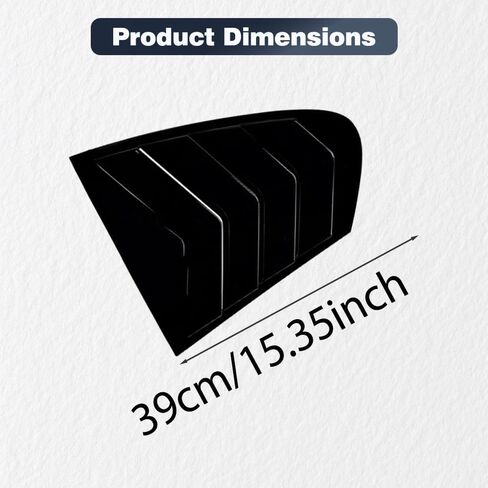 Riloer Window Louvers, Car Rear Louver Covers Replacement, Compatible with BMW 5 Series F10 525i 530i 2011-2017(After June 2011), Glossy Black, 2 pcs in Saudi Arabia