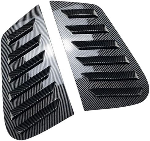 Riloer Car Side Window Louver Scoop Shutter Covers, Compatible with Volkswagen Golf 4 MK4 IV GFK 1997-2006 (After June 1997), Carbon Fiber Look Finish, 2 pcs in Saudi Arabia