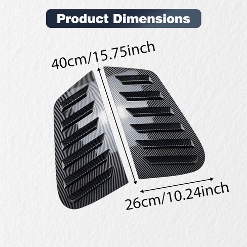 Riloer Car Side Window Louver Scoop Shutter Covers, Compatible with Volkswagen Golf 4 MK4 IV GFK 1997-2006 (After June 1997), Carbon Fiber Look Finish, 2 pcs in Saudi Arabia