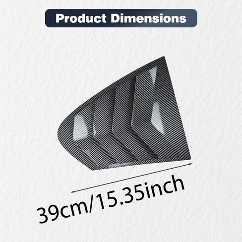 Riloer Window Louvers, Car Rear Louver Covers Replacement, Compatible with BMW 5 Series F10 525i 530i 2011-2017(After June 2011), Carbon Fiber Look Finish, 2 pcs in Saudi Arabia