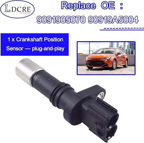 Engine Crankshaft Position Sensor Fit for Toyota Camry Corolla RAV4 Prius Highlander Avalon Matrix Sienna Venza Scion tC xD Lexus CT200h ES300h NX300h Pontiac Vibe Replace 9091905070 90919A5004 in Saudi Arabia