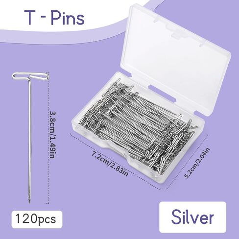1 Inch 120 Pcs T Pins, Sewing Pins Wig pins Knitting Supplies in Kuwait