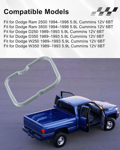 Valve Cover Gasket Seal Set Replace 3930906 3902666 3910824 Fit for Dodge Ram 2500 3500 W250 W350 D250 D350 5.9L Compatible with Cummins 12V 6BT in Saudi Arabia