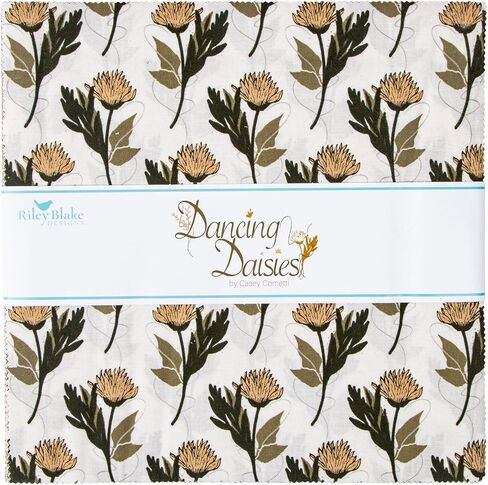 Casey Cometti Dancing Daisies 10" Stacker 42 10-inch Squares Layer Cake Riley Blake 10-14540-42 in Saudi Arabia