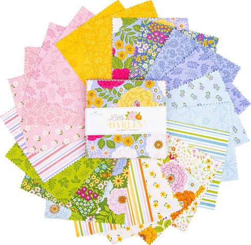 Little Darlin' 5" Stacker 42 5-inch Squares Charm Pack Riley Blake Designs 5-16970-42 in Saudi Arabia