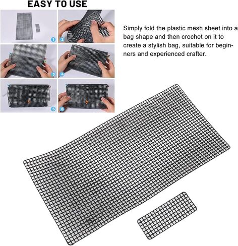 WAHEWUD 20 Pcs Plastic Canvas, Mesh Sheet Set, Includes 10 Large and 10 Small Sizes, Cuttable Design with Smooth Edges, Needlepoint Fabric for DIY Embroidery Crochet Projects in Saudi Arabia