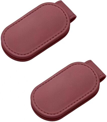 مشبك مغناطيسي متعدد الوظائف، مشبك جلدي ناعم صغير كمشبك نقود، مشبك حزام ومشبك مذكرة (أحمر) in Kuwait