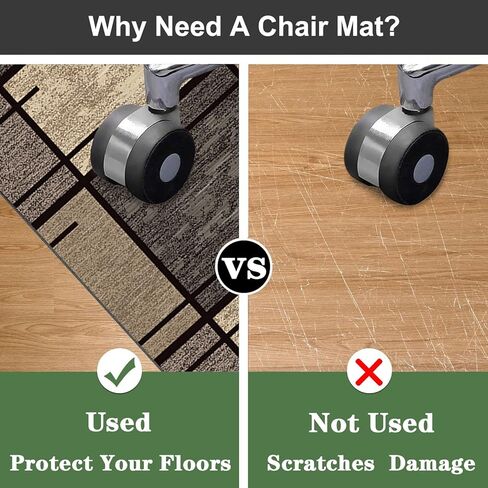 Hardwood Floor Office Chair Mat Anti Slip Scratch Resistant Floor Protection Mat for Computer Gaming Rolling Chair Multi Purpose Desk Chair Mat Low Pile Carpet Floor Protector 120 x 160 cm in Saudi Arabia
