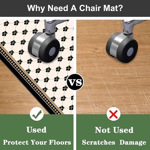 Hardwood Floor Desk Chair Mat Office Chair Floor Protection Mat for Computer Gaming Rolling Chair Mat for Low Pile Carpet Multi Purpose Floor Protector Anti Slip & Scratch Resistant 100 x 14 in Saudi Arabia