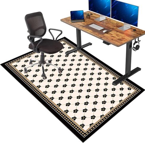 Hardwood Floor Desk Chair Mat Office Chair Floor Protection Mat for Computer Gaming Rolling Chair Mat for Low Pile Carpet Multi Purpose Floor Protector Anti Slip & Scratch Resistant 100 x 14 in Saudi Arabia