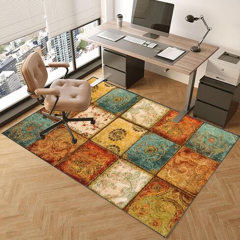 Hardwood Floor Chair Mat for Office Desk Gaming Rolling Chair 120 x 160 cm Multi Purpose Floor Protector Anti Slip and Scratch Resistant Low Pile Carpet Protection in Saudi Arabia