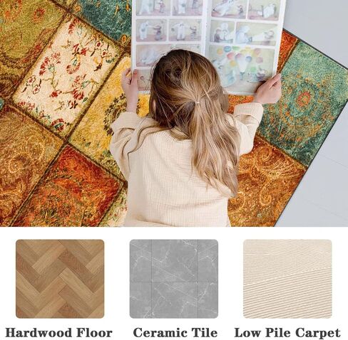 Hardwood Floor Chair Mat for Office Desk Gaming Rolling Chair 120 x 160 cm Multi Purpose Floor Protector Anti Slip and Scratch Resistant Low Pile Carpet Protection in Saudi Arabia