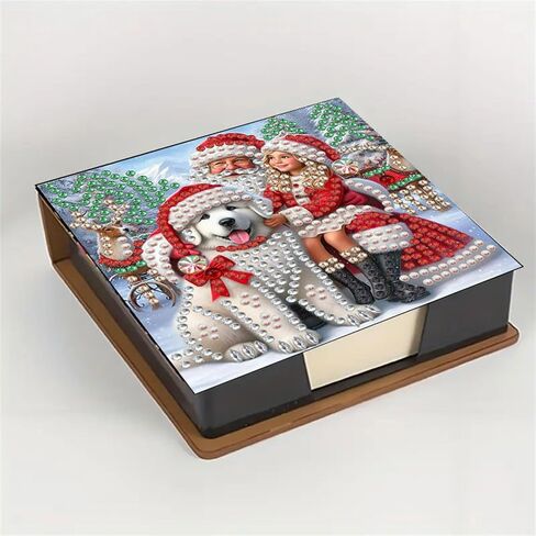 Flower Diamond Painting Kit Note Box,Memo Paper Storage Box Diamonds Art,Sticky Note Holder Diamond Art,Diamond Painting Memo Pad For Office Desk. (Flower2) in Saudi Arabia