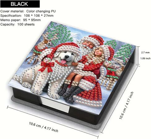 Flower Diamond Painting Kit Note Box,Memo Paper Storage Box Diamonds Art,Sticky Note Holder Diamond Art,Diamond Painting Memo Pad For Office Desk. (Flower2) in Saudi Arabia