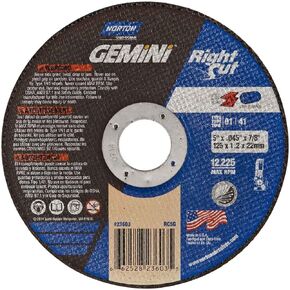 Type 01 Flat Cut-Off Wheels - 5x.045x7/8 gemini rightcut type01 straight wheel [Set of 25]