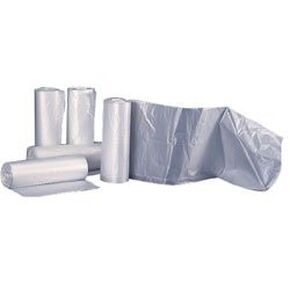 Colonial Bag High Density Trash Can Liners- 24 X 33, 15 Gallon, 6 Mic, Clear (1000 Bags/Case)