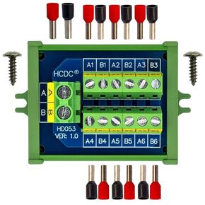 Screw Mount 30Amp 48V 2x6 Position Screw Terminal Block Distribution Module