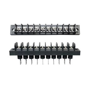MGI SpeedWare Single Row Screw Terminal Junction Block 300V/20A, Through-Panel Barrier Strip 2-Pack (8 Screw)