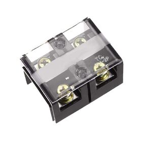 uxcell 2 Positions Dual Rows Screw Terminal Strip Barrier Block 600V 60A for Train Layout Robot Battery Lighting