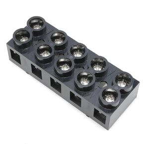 Meuey Lyot 500V 60A 5 Position Double Row Screw Terminal Block Terminal Strip Electrical Terminal Block Double Row Electrical Barrier Terminal Panels -1pcs