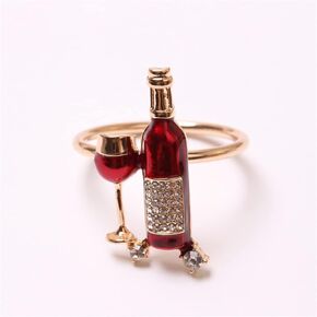 Wuluwala Napkin Buckle Holder 6Pcs Wine Bottle Wine Glass Napkin Ring Table Accessories Napkin Buckle Napkin Ring Napkin Ring Napkin Buckle in Saudi Arabia