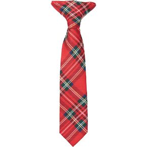 Jacob Alexander Royal Stewart Red Plaid Infant 8" Pre-Tied Clip-On Neck Tie