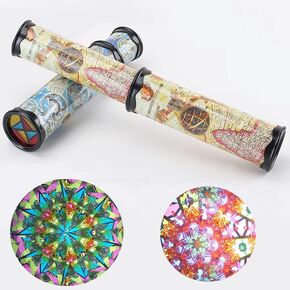 ZOMTOP 2 Pack Classic Kaleidoscope Toy Magic Rotating Kaleidoscope Stretchable Long World Kaleidoscope Educational Toy Kaleidoscope for Children Gifts(Two Colors)