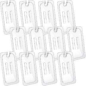 Voittozege 12 Pcs Food Pan Lids 1/3 Size Polycarbonate Notched Cover Clear Food Pan Cover with Handle Restaurant Commercial Hotel Pan Lid for Restaurant Commercial Food Container Storage