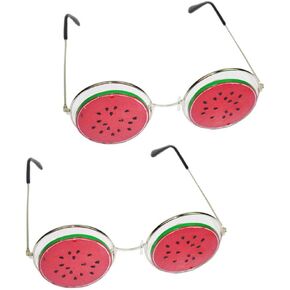 2pcs fruit party favors Funny Fruit Glasses Watermelon Party Glasses Hawaii Themed Photo Props Party Accessory for and funny sunglasses Adult hawaii party glasses