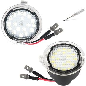 MbuyDIY LED Side Mirror Puddle Lights Lamp Compatible with F150 2003-2020 Expedition 11-19 Explorer 07-20 Edge Flex Taurus X 6000K White, Pack of 2