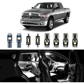 EASY EAGLE Super Bright LED Interior Lights: 6000k White Bulbs Kit for 2009 2010 2011 2012 2013 2014 2015 2016 2017 2018 Dodge Ram 1500 2500 3500 Pickup Truck accessories all models