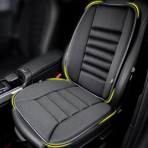kingphenix Car Seat Cushion with Back Support Pillow: Enhanced Comfort Memory Foam Design for Pain Relief, Ideal for Drivers and Office Use - Ergonomic Lumbar Comfort for Long Sitting - Black