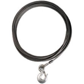 WARN 77534 Winch Accessory: Steel Cable Wire Rope with Hook, 1/2" Diameter x 75' Length, 13.3 Ton (26,600 lb) Capacity