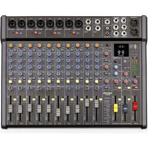 JXSOU Audio Mixer, 16-Channel DJ Mixer Bluetooth Studio Mixer with 99 DSP Effect USB Drive+48V Phantom Power, XLR Microphone Jack Professional Mixer For Karaoke Studio Streaming Recording