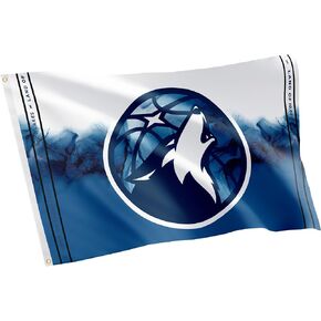 Desert Cactus Minnesota Timberwolves Flag NBA 100% Polyester Indoor Outdoor 3x5 feet National Basketball Association Team Flags (Flag City Edition 2023 B)