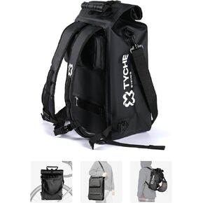 Tyche Biking Bike Bag Bicycle Panniers Rear Rack Bag, 29L Large Capacity, Waterproof Bag with Hideable Backpack, Shoulder Straps and Water Bottle Holder for Cycling Travel Bag (Single Pannier)