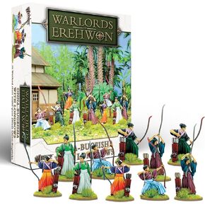 Wargames Delivered Warlords of Erehwon - Onna-Bugeisha with Longbows, Fantasy 28mm Miniatures. 28mm Base Japanese Fantasy Miniatures for Miniature Wargaming, Model War by Warlord Games