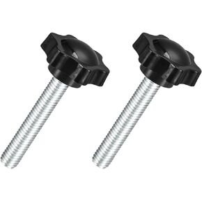 uxcell 2Pcs M8 x 30mm Star Knobs, Plastic Hex Shaped Clamping Knob Screw Hand Tightening Replacement Knob for Umbrella Base Replacement knob