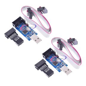 2sets 51 AVR Programmer ISP USBASP downloader USBISP Download Cable